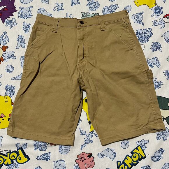 Vintage 2000s Wrangler Tan Carpenter Jean Shorts 30 - Picture 1 of 4